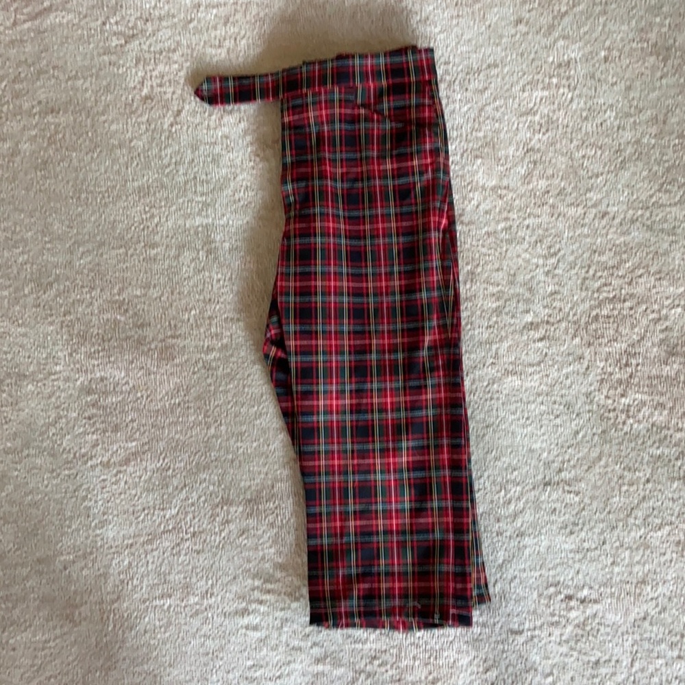 Cropped plaid patterned vintage dress pants